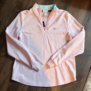 Vineyard Vines Light Pink Half-Zip Sweater